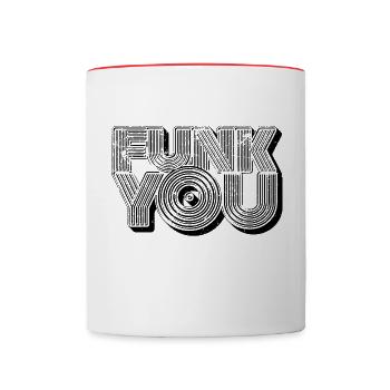 Funk you - Tasse zweifarbig - Weiß/Rot - Vorne