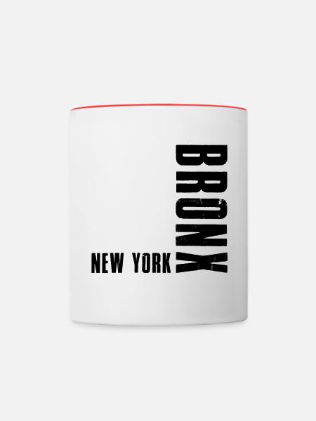 Bronx New York - Tasse zweifarbig - Weiß/Rot