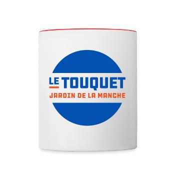 Le Touquet Jardin Roundel - Contrasting Mug - white/red - Front