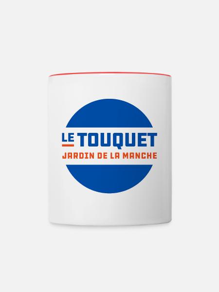 Le Touquet Jardin Roundel - Contrasting Mug - white/red