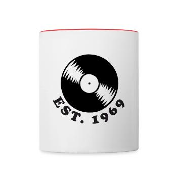 1969 Année de naissance - Mug contrasté - blanc/rouge - Devant