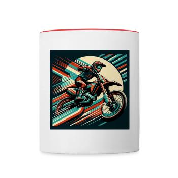Sunset Ride Moto - Contrasting Mug - white/red - Front