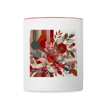 Farbenfrohe Herbstharmonie 01 - Tasse zweifarbig - Weiß/Rot - Vorne