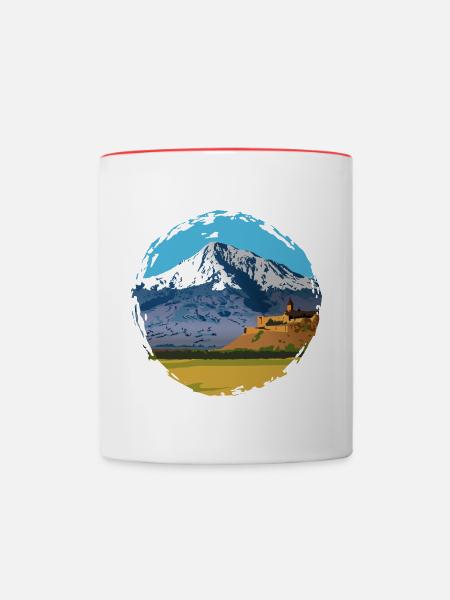 ARARAT - Tasse zweifarbig - Weiß/Rot