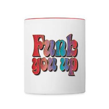 Funk you up - Tasse zweifarbig - Weiß/Rot - Vorne
