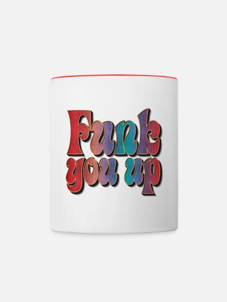 Funk you up - Tasse zweifarbig - Weiß/Rot