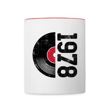 Millésime 1978 - Mug contrasté - blanc/rouge - Devant