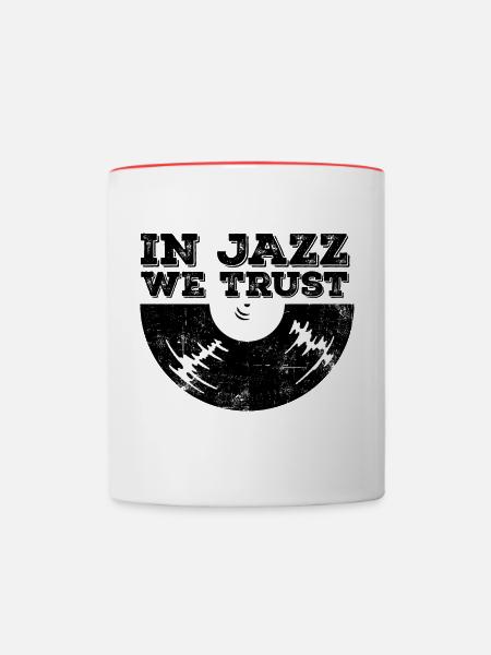 In Jazz we Trust - Tasse zweifarbig - Weiß/Rot