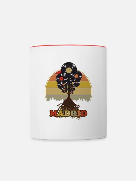 Madrid - Tasse zweifarbig - Weiß/Rot