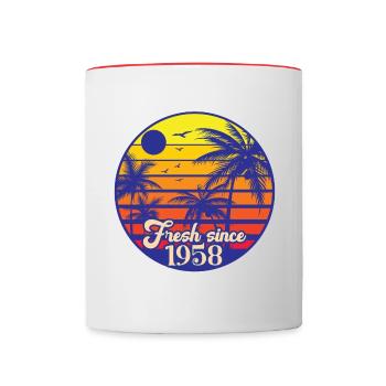 Vintage 1958 - Contrasting Mug - white/red - Front