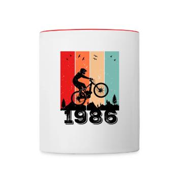 1986 Vintage 40 Years - Contrasting Mug - white/red - Front