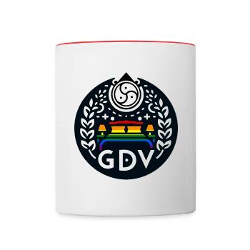 Le gite de Vendome 12 33 23 - Mug contrasté - blanc/rouge - Devant