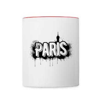 Paris Urban Logo - Tasse zweifarbig - Weiß/Rot - Vorne