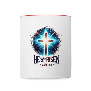 Auferstehung Jesus Botschaften aus der Bibel - Tasse zweifarbig - Weiß/Rot - Vorne