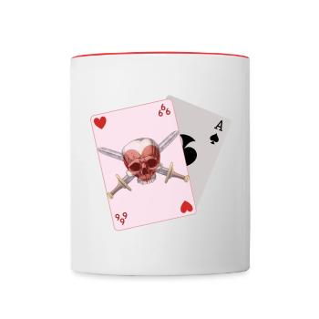 Dark Purple - Mug contrasté - blanc/rouge - Devant