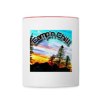Camp'n Chill - Tasse zweifarbig - Weiß/Rot - Vorne