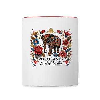 Thailand Land Of Smiles - Tasse zweifarbig - Weiß/Rot - Vorne