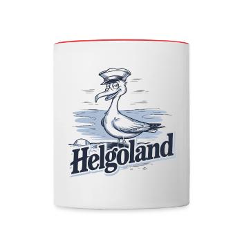 Helgoland Möwe - Tasse zweifarbig - Weiß/Rot - Vorne