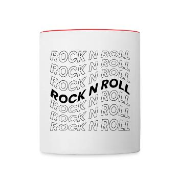 Rock n Roll - Mug contrasté - blanc/rouge - Devant