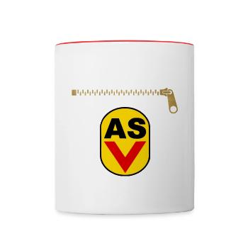 DDR - ASV - NVA - Retro Ostalgie - Tasse zweifarbig - Weiß/Rot - Vorne