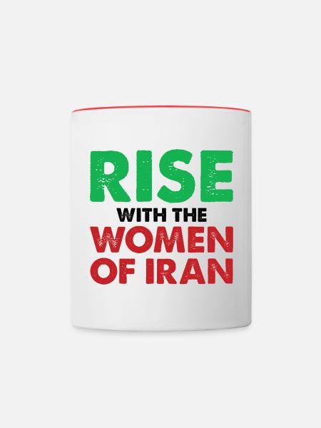 Women Life Freedom Iran Frauenrechte - Tasse zweifarbig - Weiß/Rot