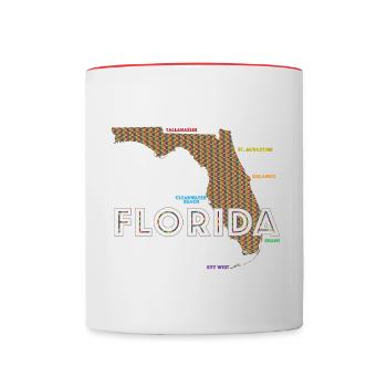 Fierté de Floride - Mug contrasté - blanc/rouge - Devant