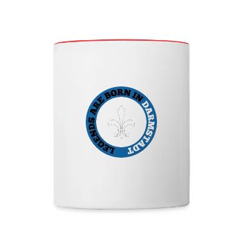 Darmstadt - Tasse zweifarbig - Weiß/Rot - Vorne