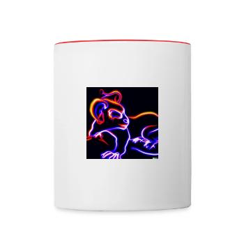 Neon Widder - Tasse zweifarbig - Weiß/Rot - Vorne