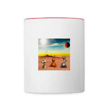Mars Crazy Amimals - Tasse zweifarbig - Weiß/Rot - Vorne