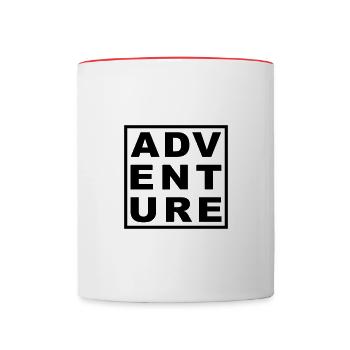 Adventure Motorbike - Tasse zweifarbig - Weiß/Rot - Vorne