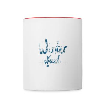 Winter mood - Mug contrasté - blanc/rouge - Devant