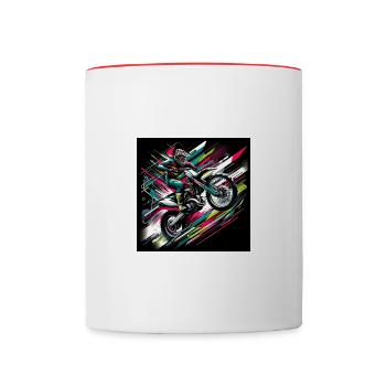 NeoStreak Motocross - Tasse zweifarbig - Weiß/Rot - Vorne