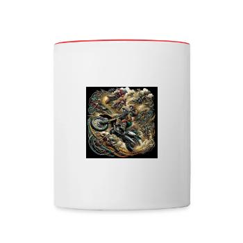 MotoTangle Adrenaline Art - Contrasting Mug - white/red - Front