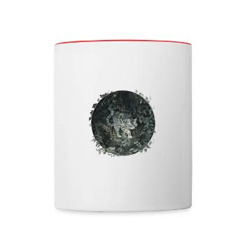 Ivypool Ivy Lake Gray Cat Plants Forest Beautiful - Contrasting Mug - white/red - Front