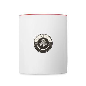 Weed Amnesia logo - Contrasting Mug - white/red - Front