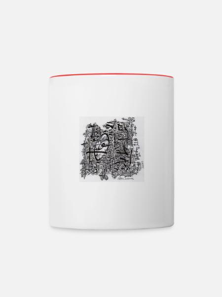 240203 - Tasse zweifarbig - Weiß/Rot