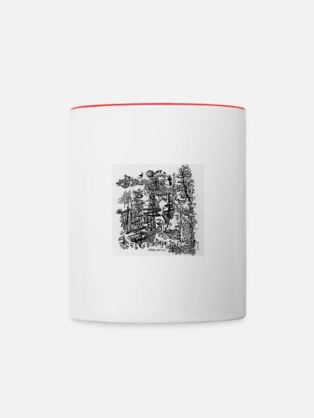 240206 2 - Tasse zweifarbig - Weiß/Rot