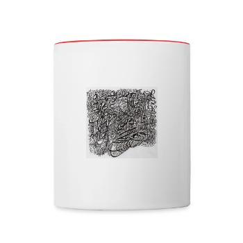 240127 e019 - Tasse zweifarbig - Weiß/Rot - Vorne