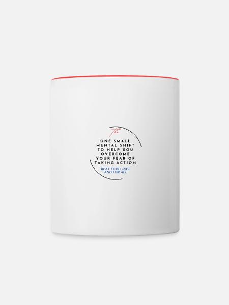 Keine Angst - Tasse zweifarbig - Weiß/Rot