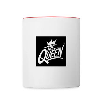 La Reine - Mug contrasté - blanc/rouge - Devant