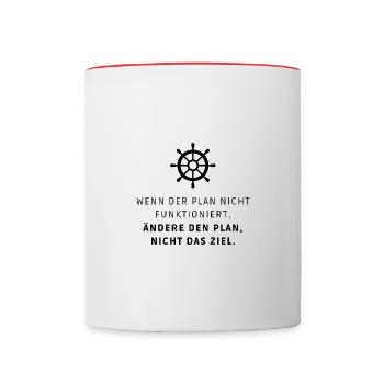 Wenn der Plan nicht funktioniert ... - Tasse zweifarbig - Weiß/Rot - Vorne
