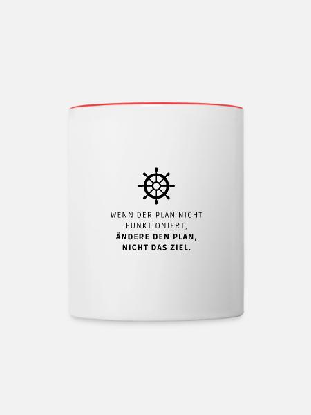 Wenn der Plan nicht funktioniert ... - Tasse zweifarbig - Weiß/Rot