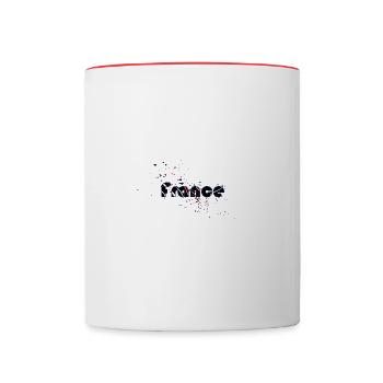 frankreich - Tasse zweifarbig - Weiß/Rot - Vorne