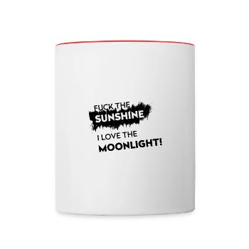 Fuck the Sunshine - Tasse zweifarbig - Weiß/Rot - Vorne