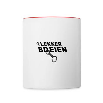 lekker boeien 2 Handboeien Politie - Mok tweekleurig - wit/rood - Voor
