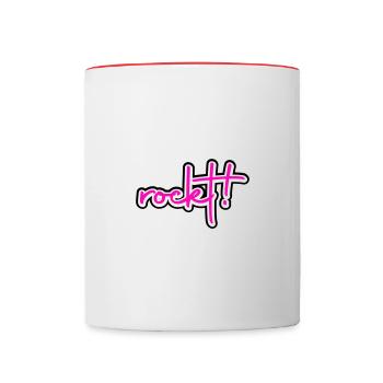Roches - Mug contrasté - blanc/rouge - Devant