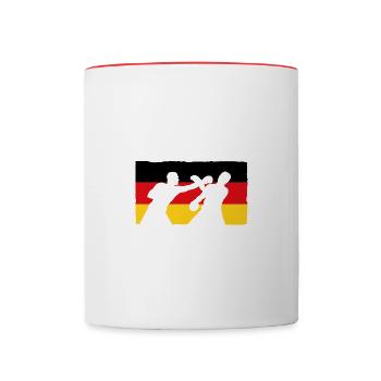 Deutscher Boxer - Tasse zweifarbig - Weiß/Rot - Vorne