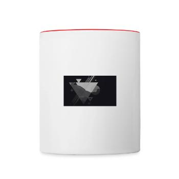 GEOMETRIE - Tasse zweifarbig - Weiß/Rot - Vorne