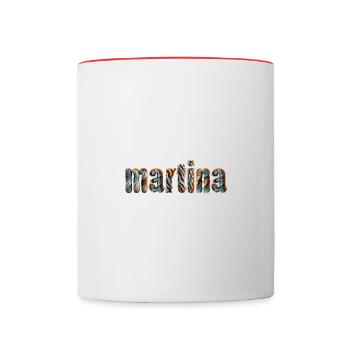 martina - Tasse zweifarbig - Weiß/Rot - Vorne
