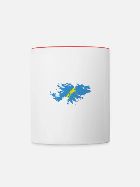 T-shirt avec motif Malvinas Argentinas - Mug contrasté - blanc/rouge